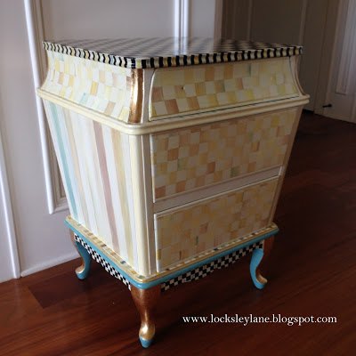 how to make a chest look like mackenzie child s furniture, painted furniture