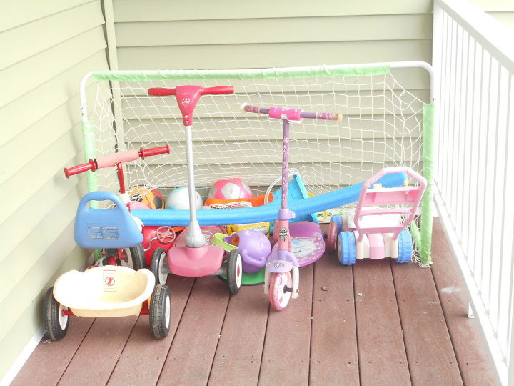 q how to store and conceal toys on porch, porches, storage ideas