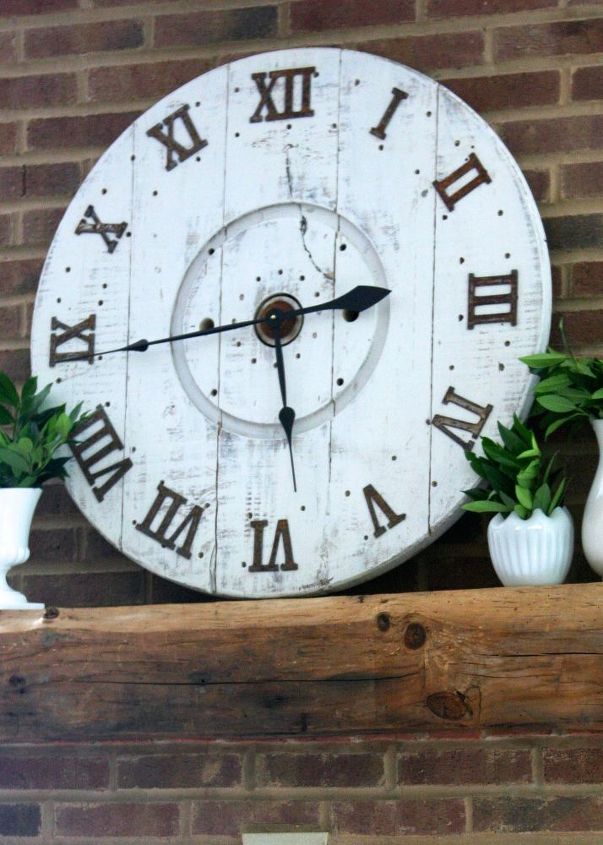 diy spool clock, crafts, diy, how to, repurposing upcycling, woodworking projects