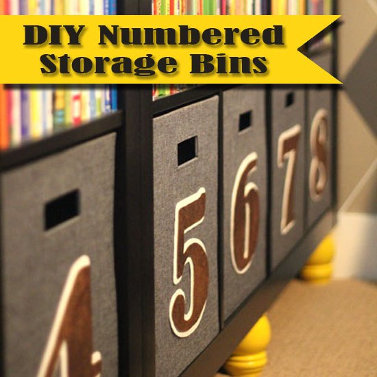 diy numbered storage bins, organizing, storage ideas