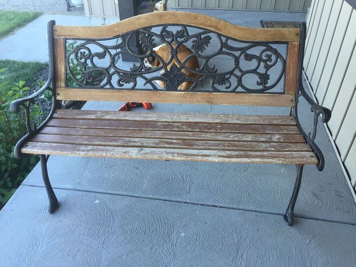 how to restore an old park bench, how to, outdoor furniture, painted furniture, How to Restore an old park bench to original