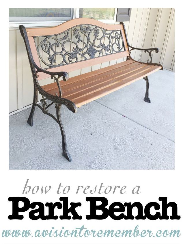 how to restore an old park bench, how to, outdoor furniture, painted furniture, How to Restore an old Park Bench