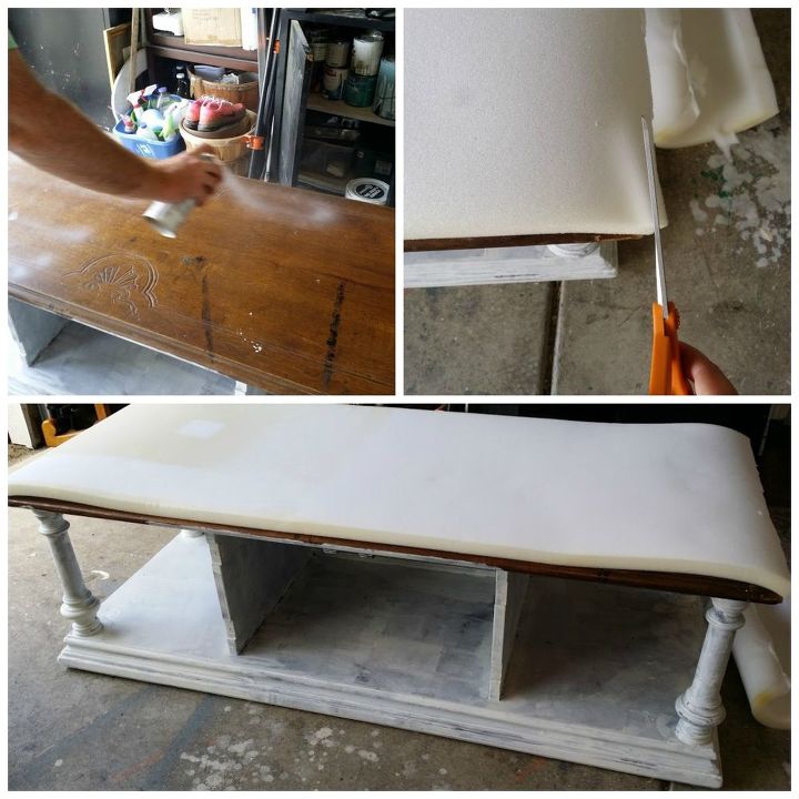 Diy Upholstered Bench From A Coffee Table Hometalk Diy Upholstered Bench From A Coffee Table Painted Furniture Repurposing Upcycling Reupholster