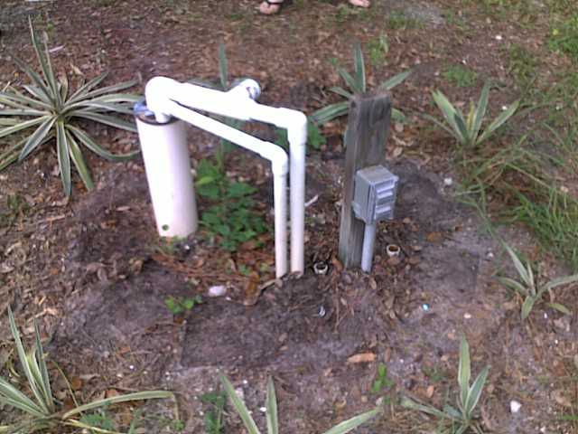 revamped the rain barrel sprinkler, gardening, outdoor living, plumbing, Got rid of all the unused sprinkler system pipe and wire making a much smaller well pipe situation