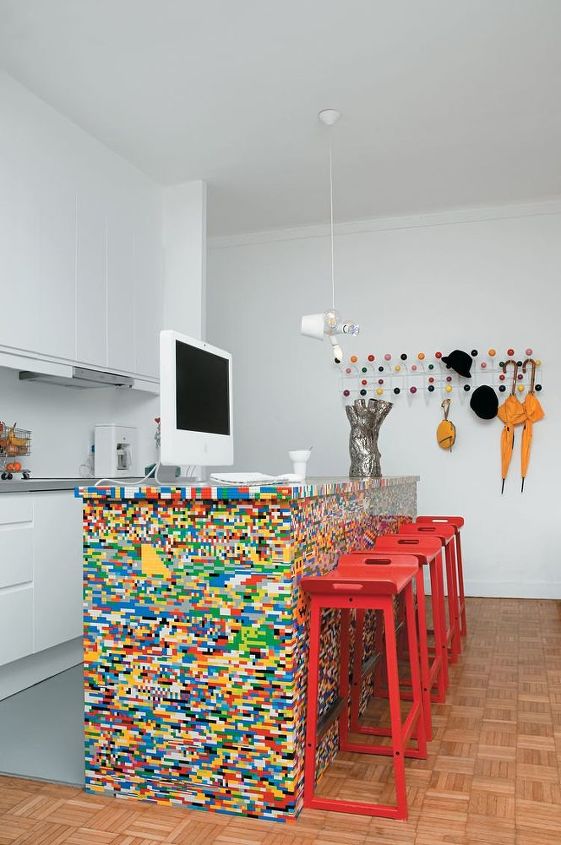 they say not to play with your food but what about your kitchen, home decor, kitchen design, repurposing upcycling, wall decor, Photo via Dwell