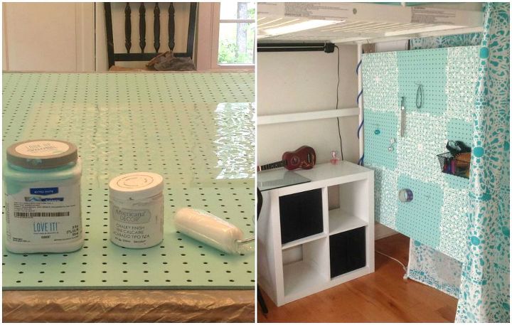 8 awkward spaces that were saved by stencils, bathroom ideas, bedroom ideas, painted furniture, painting, wall decor, Project via Stacy