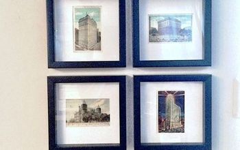 Vintage Postcard Gallery & DIY Matte Frames