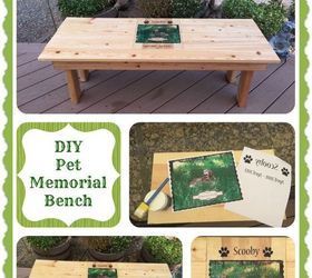diy pet memorial photo bench, decoupage, diy, how to, outdoor furniture, woodworking projects