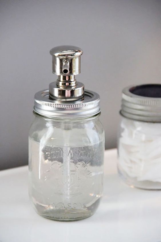 diy mason jar soap dispenser, bathroom ideas, crafts, diy, how to, mason jars, repurposing upcycling