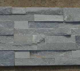 grey slate stone veneer wall decoration, concrete masonry, wall decor, woodworking projects