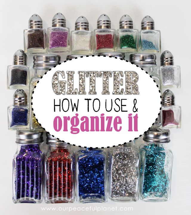 como usar e organizar glitter