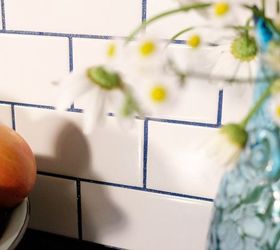 subway tile with glamour grout backsplash, how to, kitchen backsplash, kitchen design, tiling