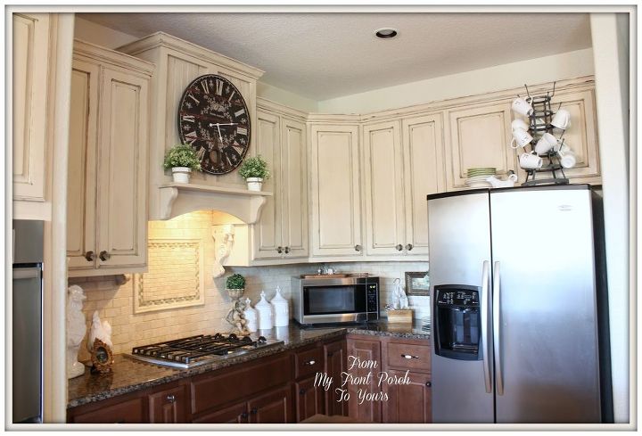 creating a french country kitchen cabinet finish using chalk paint, chalk paint, kitchen backsplash, kitchen cabinets, kitchen design, painting