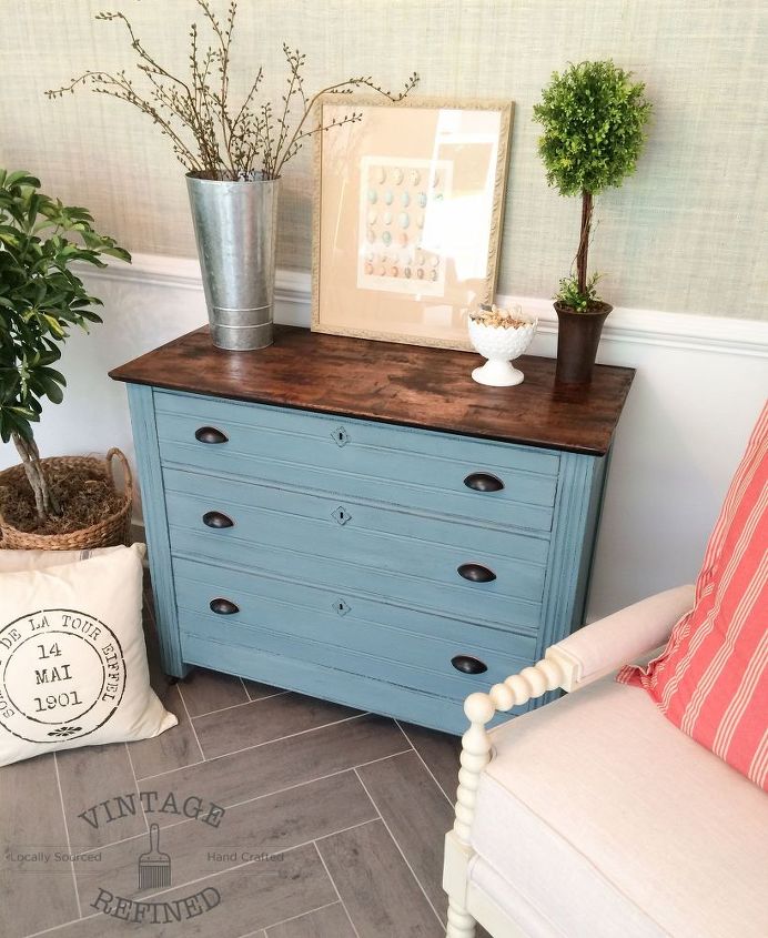 Upcycled Antique Dresser Hometalk upcycled antique dresser, chalk paint, painted furniture, repurposing upcycling - Upcycled Antique Dresser Hometalk
