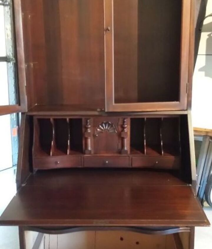 Upcycled Old Secretary Desk Hometalk Upcycled Old Secretary Desk Painted Furniture Repurposing Upcycling