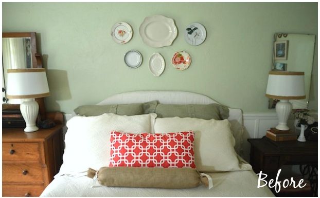 add interest to a room with a stenciled accent wall, bedroom ideas, painting, wall decor