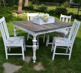upcycle farmhouse dining set, painted furniture, repurposing upcycling, rustic furniture, reupholster