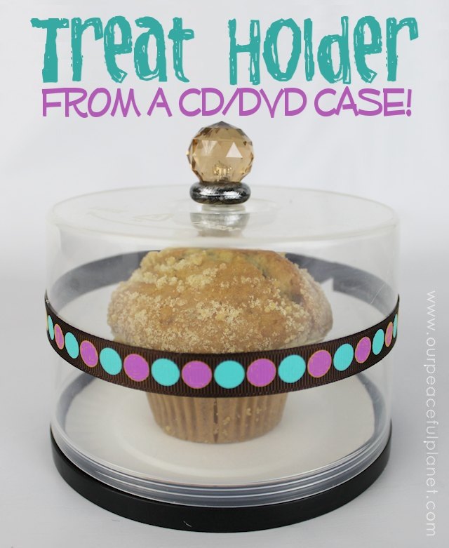 covered treat plate from cd dvd spool case, crafts, how to, repurposing upcycling