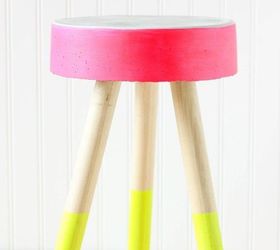 diy concrete stool, concrete masonry, how to, painted furniture