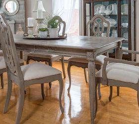 dining room table detailed makeover, chalk paint, painted furniture, repurposing upcycling