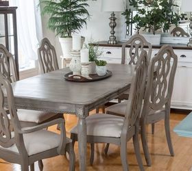 dining room table detailed makeover, chalk paint, painted furniture, repurposing upcycling