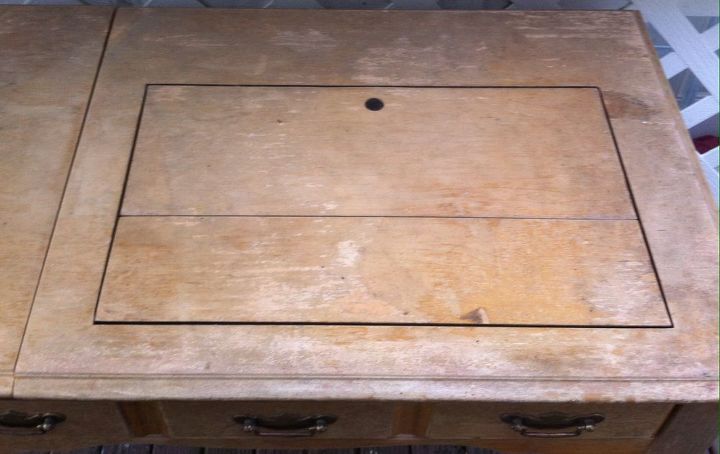 q would to fix a sewing machine table top, home maintenance repairs, painted furniture
