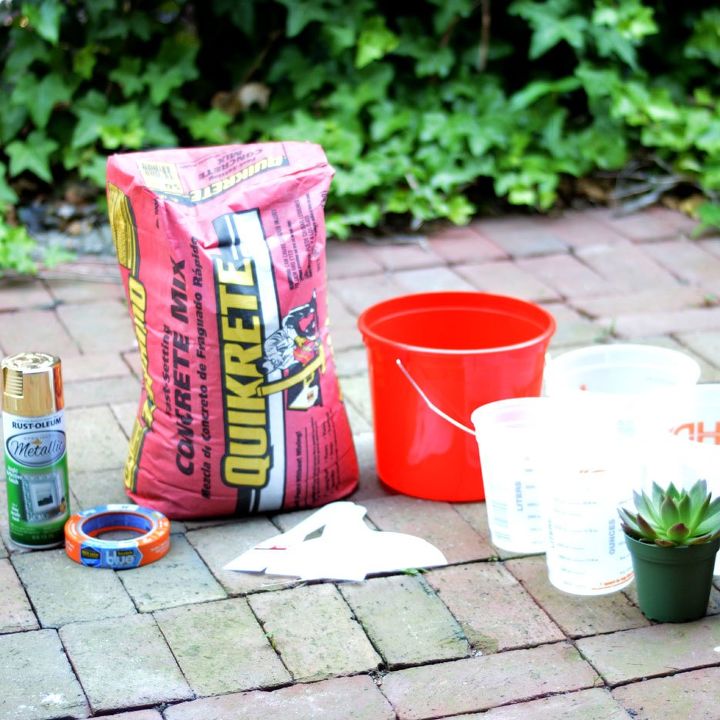 how to make concrete planters, concrete masonry, container gardening, gardening, how to, succulents, Step 1 Gather Your Supplies