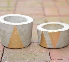 how to make concrete planters, concrete masonry, container gardening, gardening, how to, succulents, Once the paint is dry remove the tape