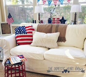 30 second no sew bandana pillow cover, crafts, how to, patriotic decor ideas, repurposing upcycling, reupholster