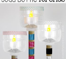 diy outside lighting soda bottle torch, crafts, how to, lighting, outdoor living, repurposing upcycling