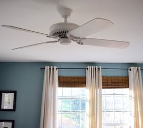 updating a ceiling fan with spray paint, lighting, painting