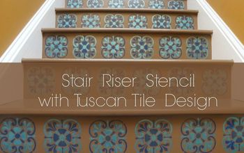 Plantilla para peldaños de escaleras con diseño de azulejos toscanos