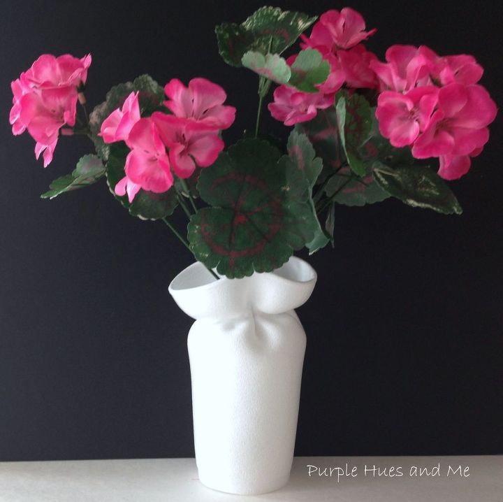 wonky foam cup vases, crafts, flowers, how to, repurposing upcycling