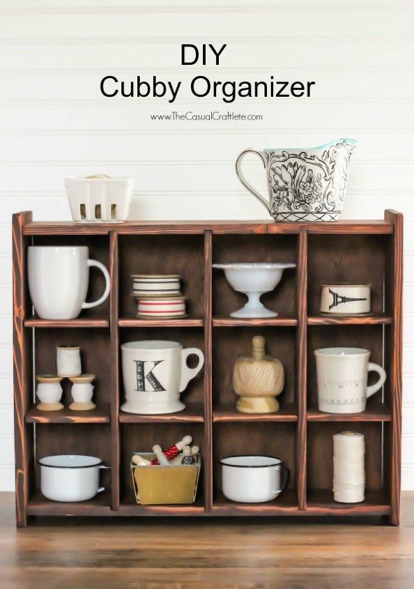 diy cubby organizer pottery barn inspired, organizing, painted furniture, repurposing upcycling, storage ideas