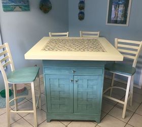 repurposed table to new kitchen island, chalk paint, how to, kitchen design, kitchen island, repurposing upcycling