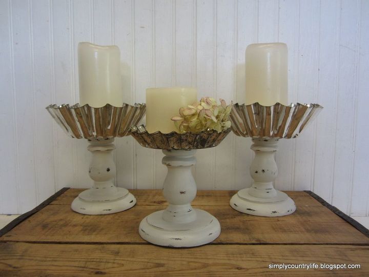 repurposed vintage jello molds and thrifted candle holders, crafts, how to, repurposing upcycling