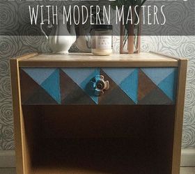 mid century modern side table makeover with modern masters, painted furniture