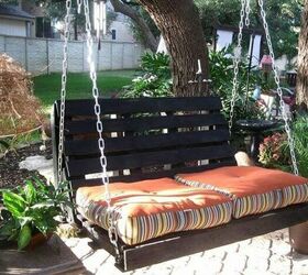diy ideas to use pallets in the garden, container gardening, gardening, pallet, repurposing upcycling, Pallet Swing