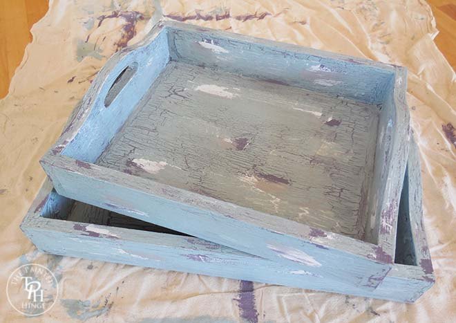 chalk painted layered look vintage trays, chalk paint, crafts, how to, painting