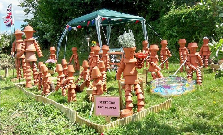 repurposed terracota pots to garden decor, container gardening, gardening, repurposing upcycling, Photo via Trevor Pot People