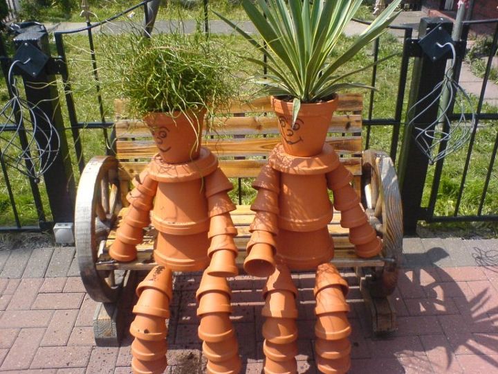 repurposed terracota pots to garden decor, container gardening, gardening, repurposing upcycling, Photo via Trevor Pot People