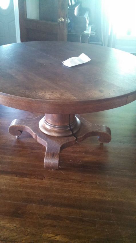 q refinishing a dining room table, painted furniture