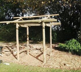 building a driftwood gate at rocky road backpackers, Structure built with treated timber