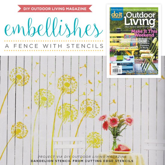 diy outdoor living magazine embellishes a fence with stencils, fences, outdoor living, painting