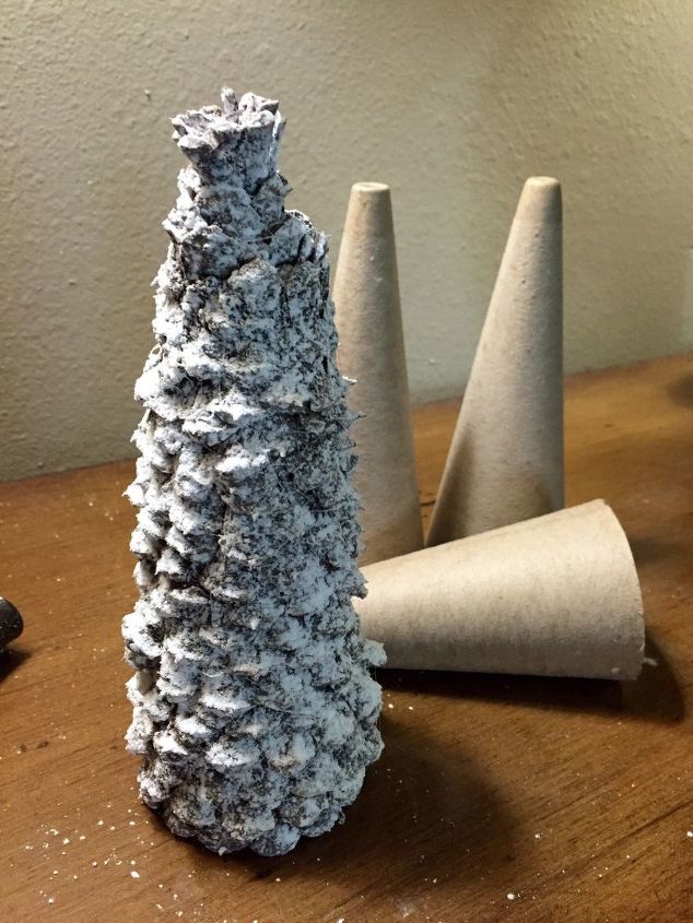 diy wintery snow trees, crafts, how to, repurposing upcycling