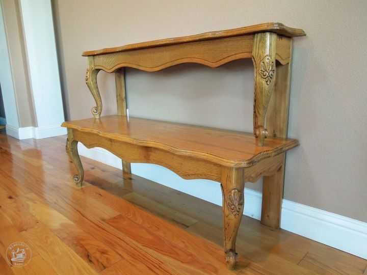 entryway table from repurposed coffee table, painted furniture, repurposing upcycling