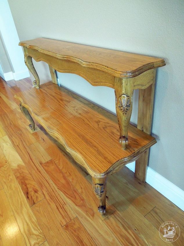 entryway table from repurposed coffee table, painted furniture, repurposing upcycling