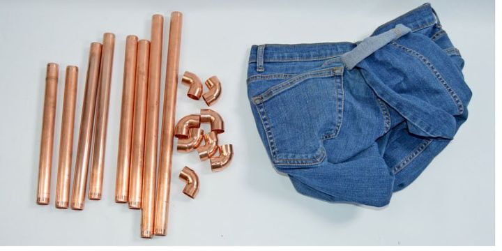 prateleiras de cobre e jeans reciclados faa voc mesmo