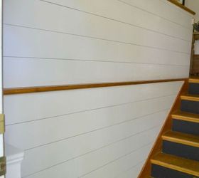 diy ship lap entry wall, how to, stairs, wall decor