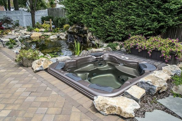 hot tub ideas 6 of our best designs for your collection boards, Portable Spa With Custom In ground Look